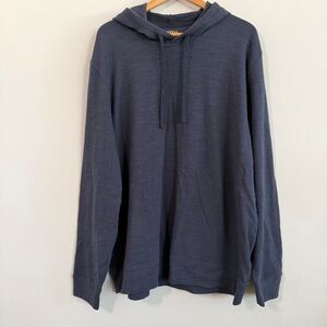Faherty Organic Cotton Sunwashed Slub Pullover Blue Nights Men’s Hoodie Size XXL